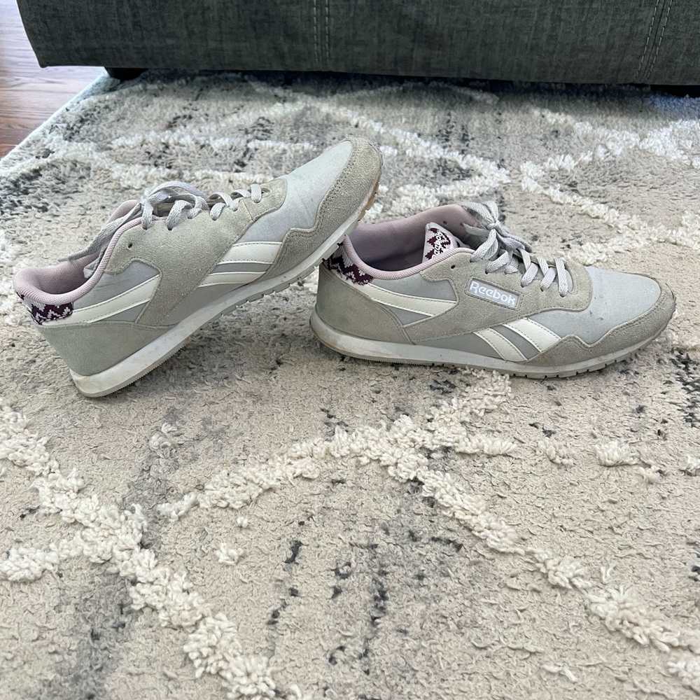 Reebok Sneakers, gray and purple